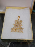 14k gold plated Big Bank pendant