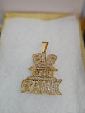 14k gold plated Big Bank pendant