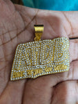 14k gold plated Ain't tryna die Broke pendant