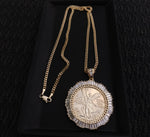 14k Gold Filled 3mm Cuban Link Chain and Pendant Set