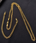 On sale 14K gold 5mm Chain and Bracelet set