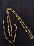 On sale 14K gold 5mm Chain and Bracelet set