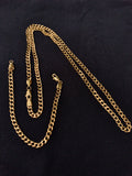 On sale 14K gold 5mm Chain and Bracelet set