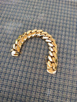 Gold plated Cuban link Big Boy 18mm bracelet Lock