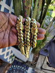 14k Gold Plated 15mm Miami Cuban Link Chain and Bracelet