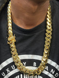 14k gold-plated Cuban link 18mm Chain