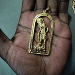 14k gold plated Saint Lazaro pendant