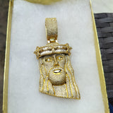 14K gold plated iced out Jesus pendant cz diamond