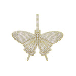 Women cool iced out Sparking Bling AAA CZ Butterfly Pendant only