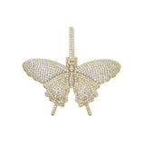 Women cool iced out Sparking Bling AAA CZ Butterfly Pendant only