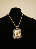 14k 3mm Gold Plated Rope Chain and Pendent Set