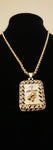 14k 3mm Gold Plated Rope Chain and Pendent Set