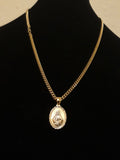 14k Gold Filled 3mm Cuban Link Chain and Pendant Set