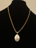 14k Gold Filled 3mm Cuban Link Chain and Pendant Set