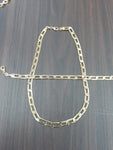 14k Gold filled Women Cuban link Chain and Bracelet