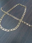 14k Gold filled Women Cuban link Chain and Bracelet