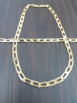 14k Gold filled Women Cuban link Chain and Bracelet