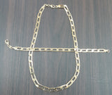 14k Gold filled Women Cuban link Chain and Bracelet