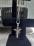 Iced out Wing Knife gold plated pendant