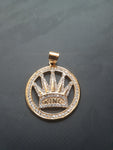 14k gold plated King  pendant