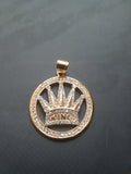 14k gold plated King  pendant