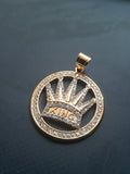 14k gold plated King  pendant