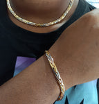 14k Tri-color  Gold filled Womens Chain and Bracelet