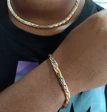 14k Tri-color  Gold filled Womens Chain and Bracelet