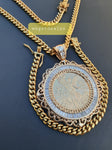 18K gold-plated 50 peso pendant