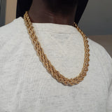 18k Goldplated 8mm Double Rope Chains 26"