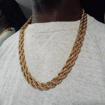 18k Goldplated 8mm Double Rope Chains 26"