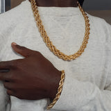 18k Goldplated 8mm Double Rope Chains 26"