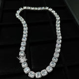 14k white Goldplated 10mm Icedout Tennis Chain