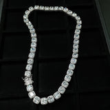 14k white Goldplated 10mm Icedout Tennis Chain