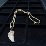 14k Gold Plated 4mm Rope chain and Pendant