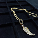 14k Gold Plated 4mm Rope chain and Pendant