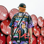 Men Graffiti Jogger Set Shorts+T shirt