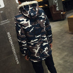 Fashion Camouflage Men Casual Military Men's Winter jacket with fur a hood