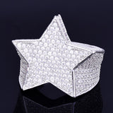 Iced Out Gold plated Men's Star Ring