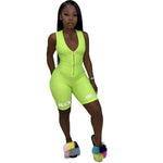 Womens Sleeveless Fu*k OFF Romper Bodysuits Outfit