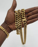 Big Boy! 16mm 14k Gold Plated Cuban Link Chain and Bracelet Set