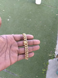 14k 10mm Cuban link bracelet