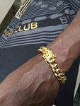 14k 12mm Cuban link bracelet