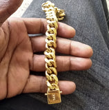 14k 12mm Cuban link bracelet