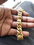 14k 12mm Cuban link bracelet