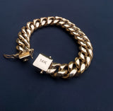 14k 14mm Cuban link bracelet