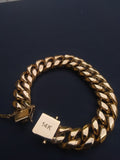 14k 14mm Cuban link bracelet