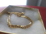 10k 6mm Gold Over 925 Silver Cuban link Bracelet