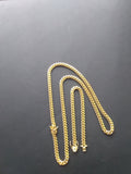 14k 6mm Gold Over 925 Silver Cuban link Chain and Bracelet Set