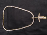 14k Ice out Gold filled 20inch Tennis and Charm